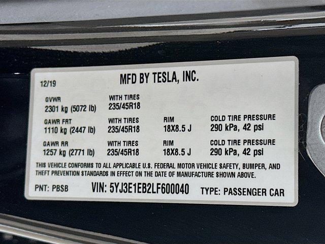 used 2020 Tesla Model 3 car, priced at $25,397
