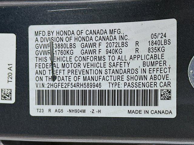 used 2024 Honda Civic car, priced at $24,497