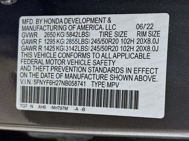 used 2022 Honda Pilot car, priced at $31,297