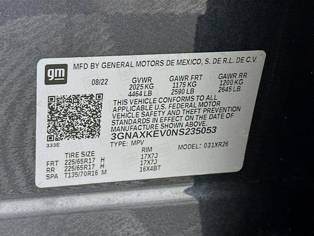 used 2022 Chevrolet Equinox car, priced at $18,497