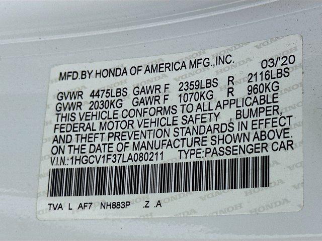 used 2020 Honda Accord car, priced at $20,297