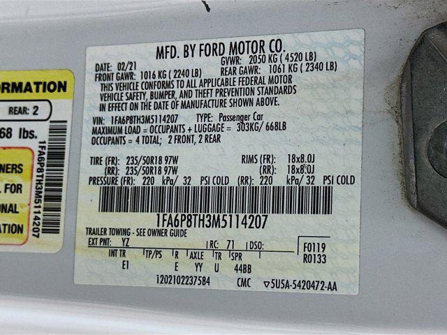 used 2021 Ford Mustang car, priced at $19,597