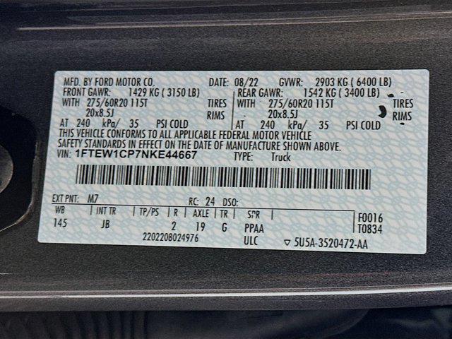 used 2022 Ford F-150 car, priced at $30,797