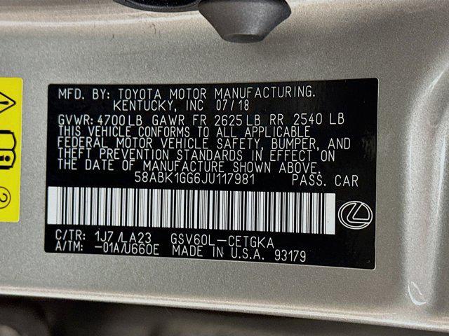 used 2018 Lexus ES 350 car, priced at $20,397