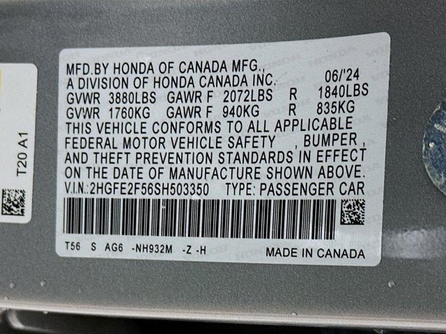used 2025 Honda Civic car, priced at $25,697