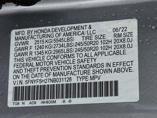used 2022 Honda Pilot car, priced at $29,397