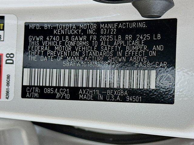 used 2022 Lexus ES 300h car, priced at $32,397