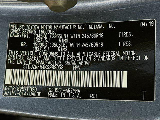 used 2019 Toyota Highlander car, priced at $27,597