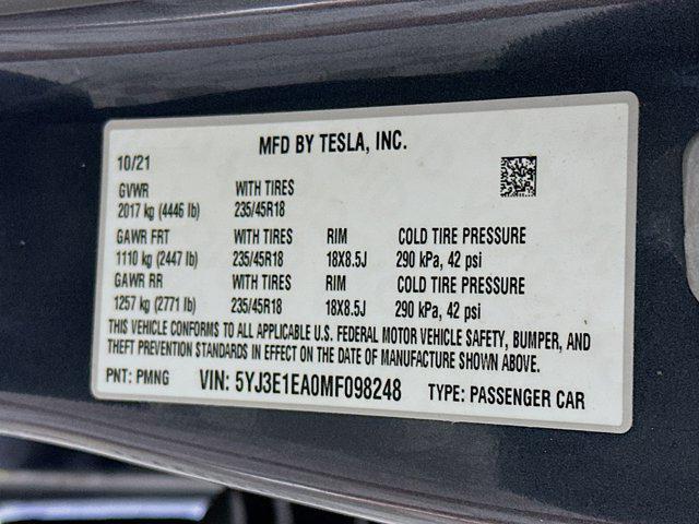 used 2021 Tesla Model 3 car, priced at $22,897