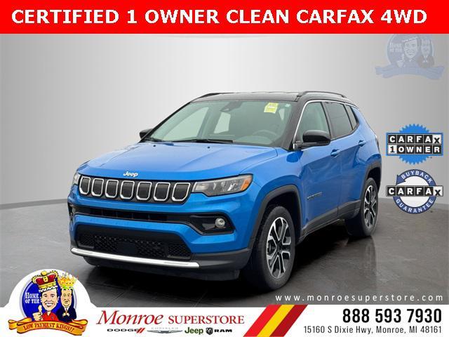 used 2022 Jeep Compass car, priced at $21,250