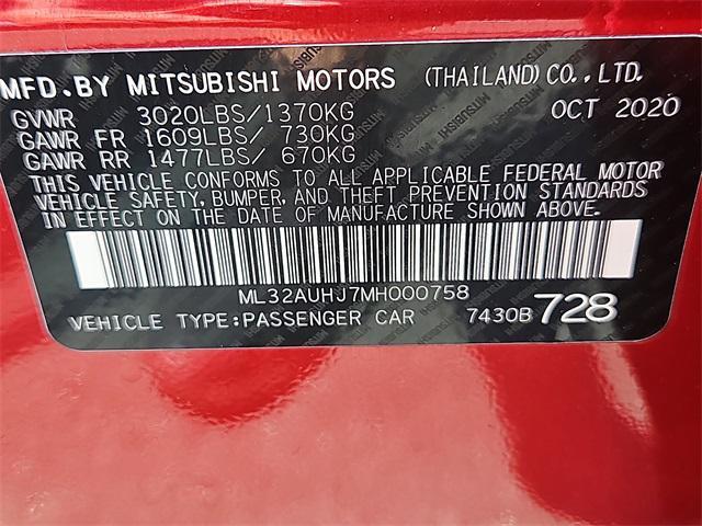 used 2021 Mitsubishi Mirage car, priced at $14,987