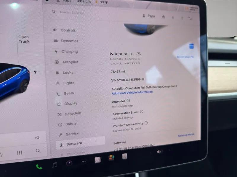 used 2019 Tesla Model 3 car, priced at $17,495