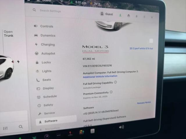 used 2020 Tesla Model 3 car, priced at $18,995