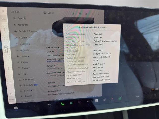 used 2023 Tesla Model S car, priced at $61,995