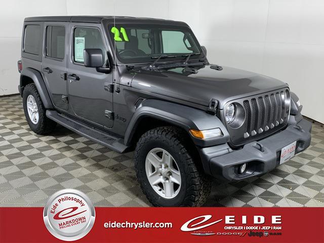 used 2021 Jeep Wrangler Unlimited car, priced at $20,000