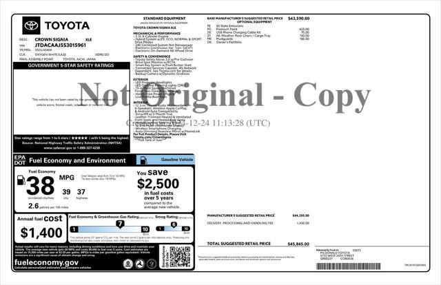 used 2025 Toyota Crown Signia car, priced at $43,971