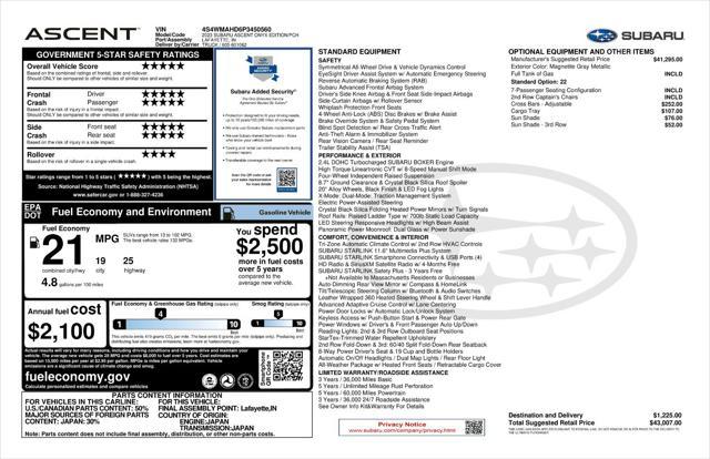 used 2023 Subaru Ascent car, priced at $37,262