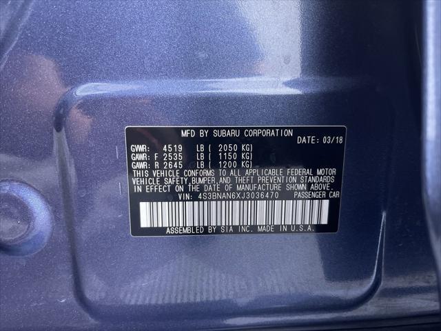 used 2018 Subaru Legacy car, priced at $17,500