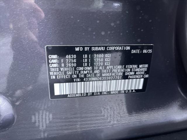 new 2025 Subaru Legacy car, priced at $31,748