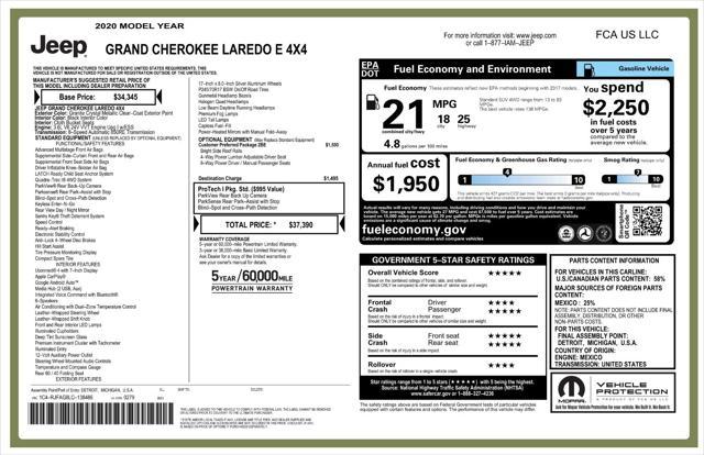 used 2020 Jeep Grand Cherokee car, priced at $20,900