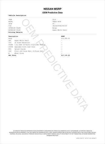 used 2014 Nissan Versa Note car, priced at $6,900