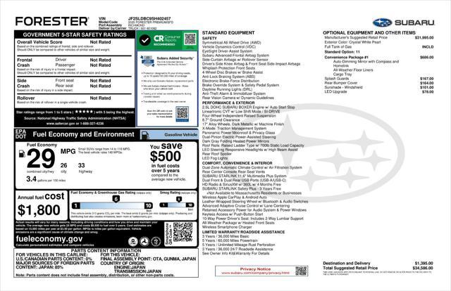 used 2025 Subaru Forester car, priced at $33,979