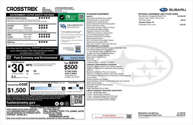 used 2023 Subaru Crosstrek car, priced at $22,471