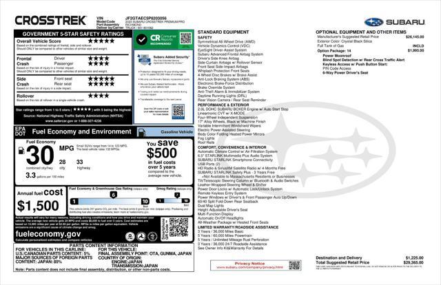 used 2023 Subaru Crosstrek car, priced at $27,481