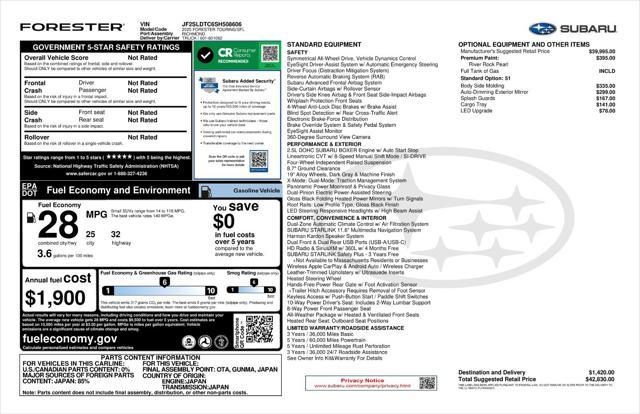 new 2025 Subaru Forester car, priced at $39,330