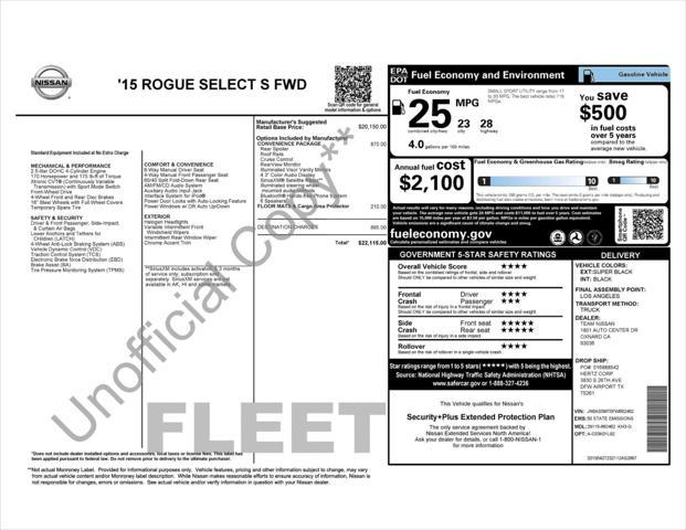 used 2015 Nissan Rogue Select car, priced at $8,900