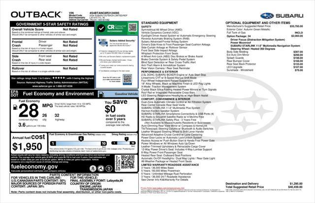 used 2024 Subaru Outback car, priced at $35,487