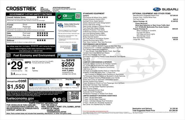 used 2023 Subaru Crosstrek car, priced at $28,540