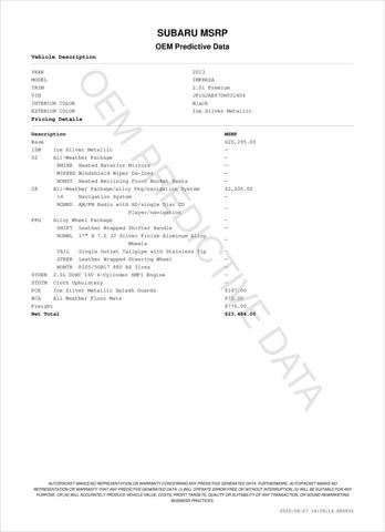 used 2013 Subaru Impreza car, priced at $8,700