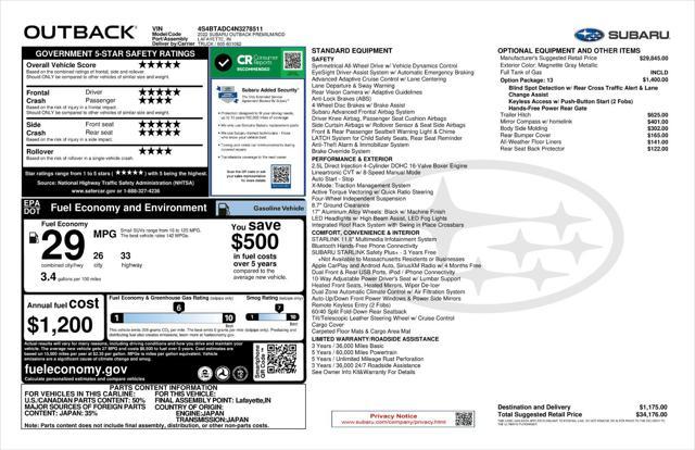 used 2022 Subaru Outback car, priced at $26,081
