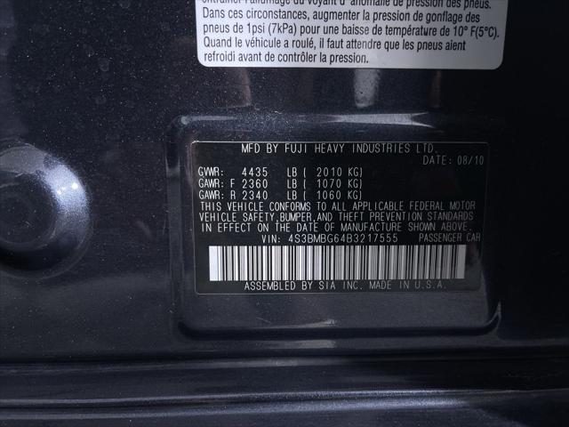used 2011 Subaru Legacy car, priced at $9,400