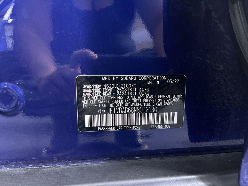 used 2022 Subaru WRX car, priced at $28,384