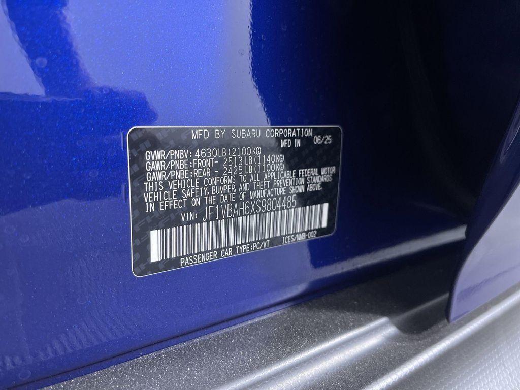 new 2025 Subaru WRX car, priced at $41,879
