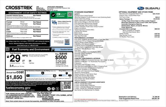 used 2024 Subaru Crosstrek car, priced at $27,781