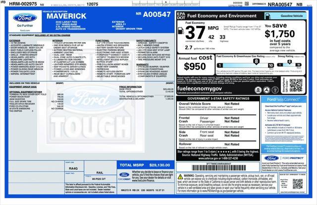 used 2022 Ford Maverick car, priced at $26,971
