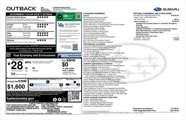 used 2023 Subaru Outback car, priced at $29,630