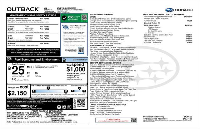 used 2024 Subaru Outback car, priced at $34,971