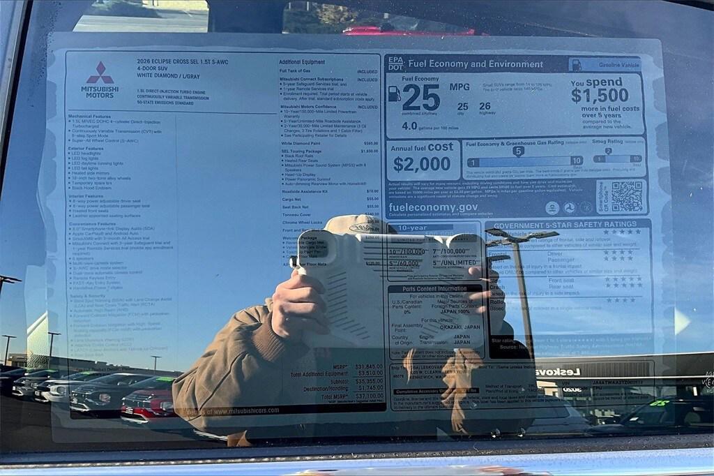 new 2026 Mitsubishi Eclipse Cross car, priced at $33,998