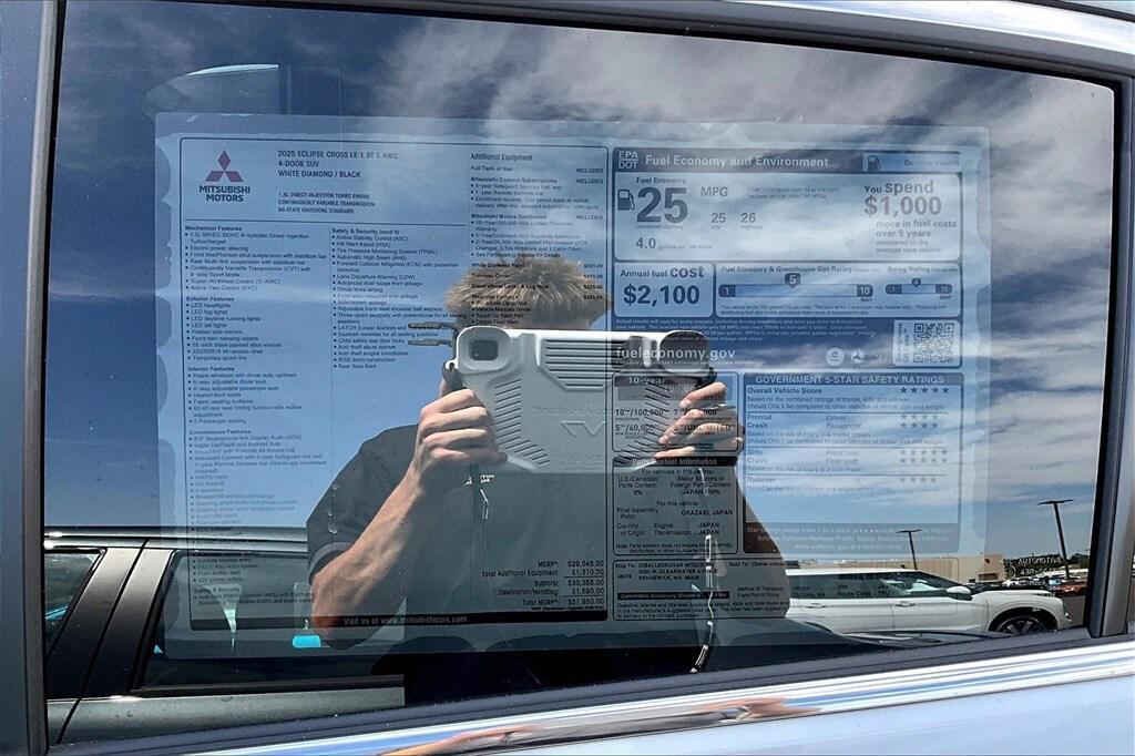 new 2025 Mitsubishi Eclipse Cross car, priced at $27,498