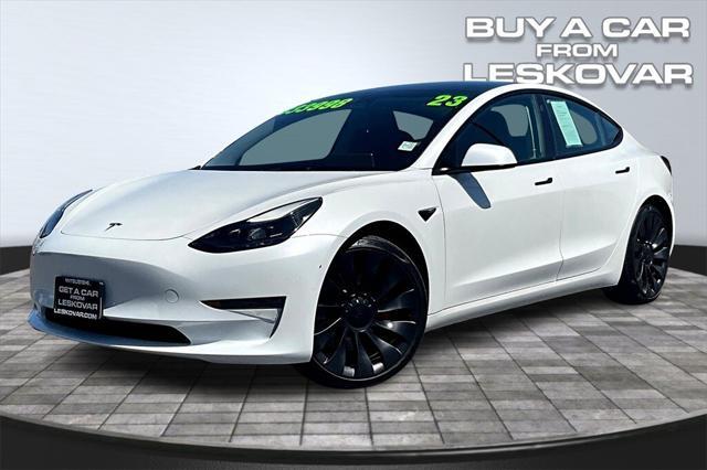 used 2023 Tesla Model 3 car, priced at $33,998