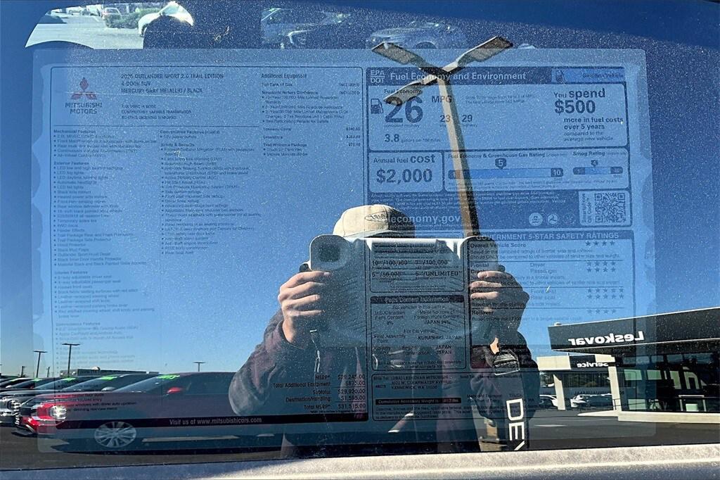 new 2025 Mitsubishi Outlander Sport car, priced at $27,998