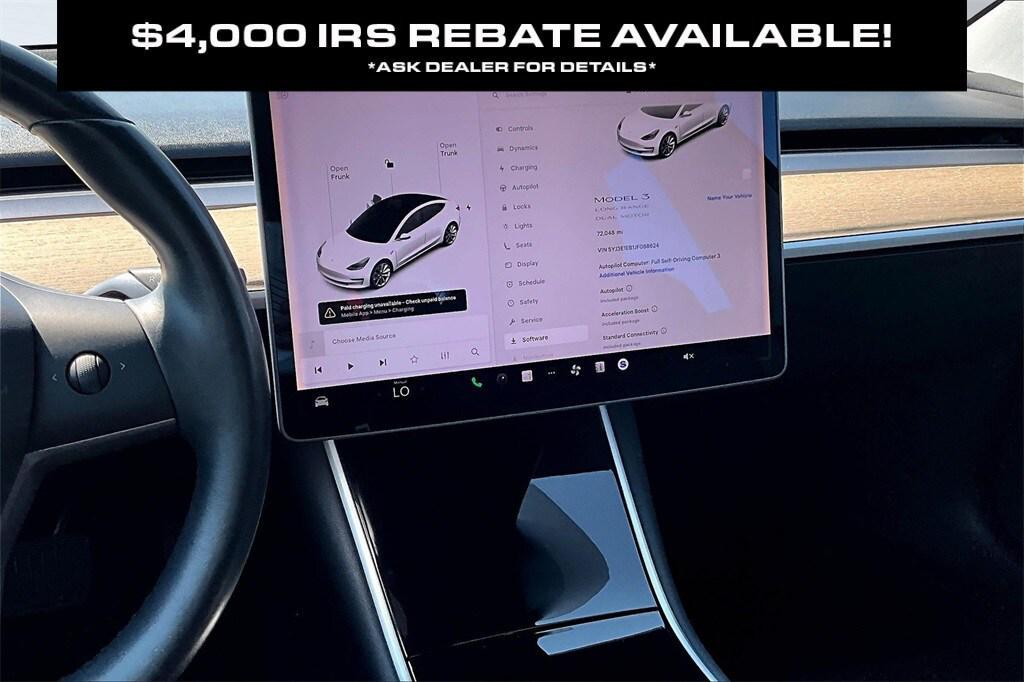 used 2018 Tesla Model 3 car, priced at $21,998