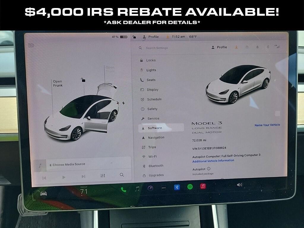 used 2018 Tesla Model 3 car, priced at $22,998