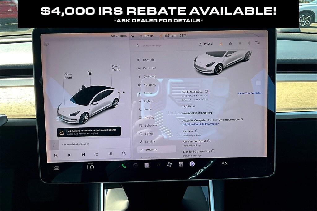 used 2018 Tesla Model 3 car, priced at $21,998