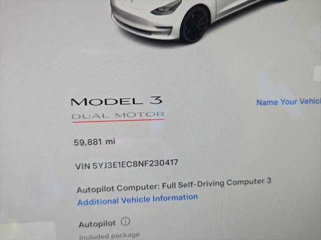 used 2022 Tesla Model 3 car, priced at $28,998