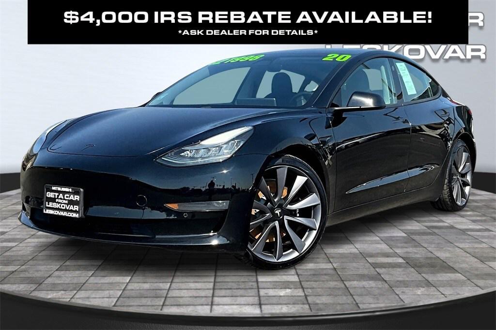 used 2020 Tesla Model 3 car, priced at $21,998